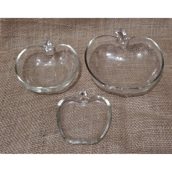Vintage Hazel Atlas Apple Shaped Bowl & Saucer Set Dessert Dining 20-Piece Set - Picture 8 of 11